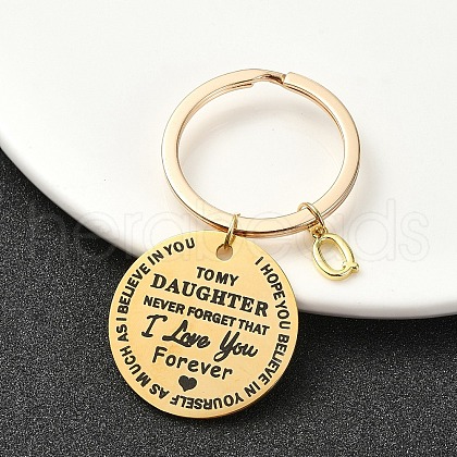 Valentine's Day Brass & 201 Stainless Steel Keychain KEYC-YW00097-17-1