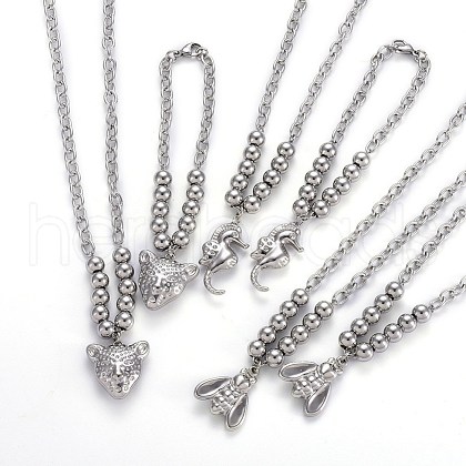 Tarnish Resistant 304 Stainless Steel Jewelry Sets SJEW-O097-01P-1