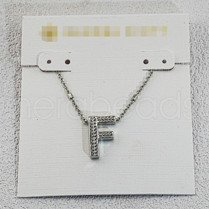 Brass Initial Pendant Necklaces for Women FS-WG8E27F-32-1