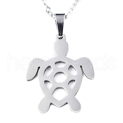 Non-Tarnish 201 Stainless Steel Pendants Necklaces NJEW-S105-JN691-45-1-1