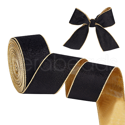 10 Yards Polyester & Cotton Ribbons OCOR-WH0080-74-1