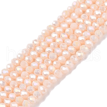 Electroplate Glass Beads Strands EGLA-A044-P2mm-B05-1
