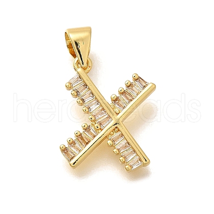 Rack Plating Brass Micro Pave Cubic Zirconia Pendants KK-L226-100G-X-1