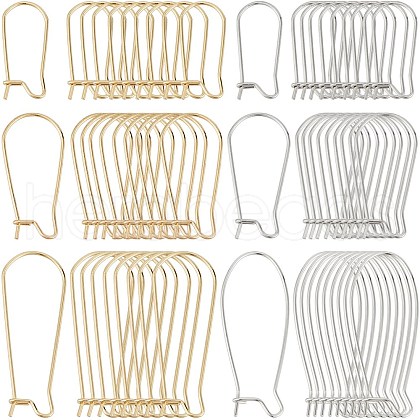 SOFPLATE 120Pcs 6 Style 304 Stainless Steel Hoop Earring Findings STAS-SP0001-26-1