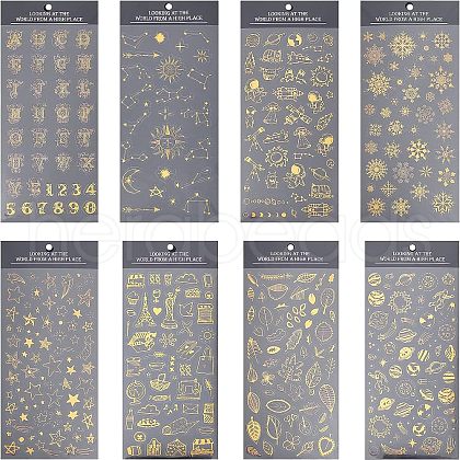 Olycraft Waterproof Hot Stamping Stickers DIY-OC0003-30-1
