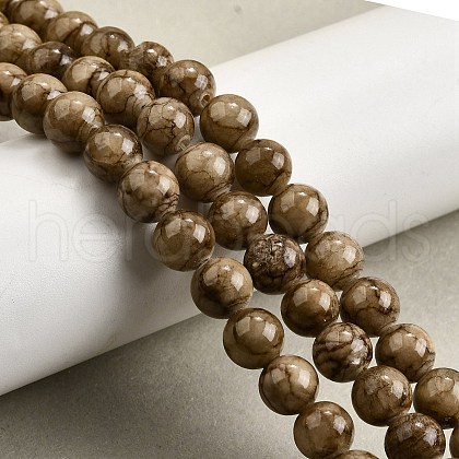 Natural Striped Stone Beads Strands G-D315-A01-03-10mm-1