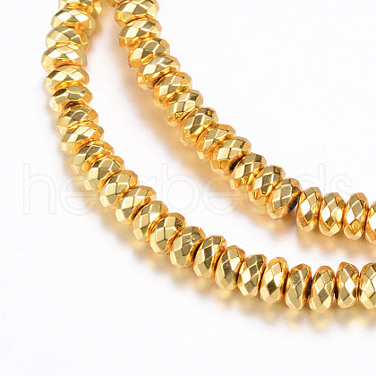 Electroplate Non-magnetic Synthetic Hematite Bead Strands X-G-Q465-15G-1