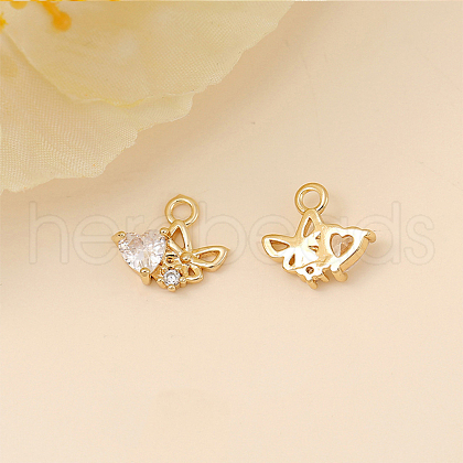 Brass Micro Pave Cubic Zirconia Charms PW-WG2EBF7-01-1