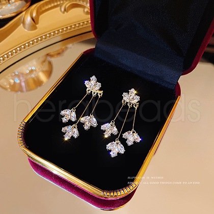 Imitation Pearl Tassel Dangle Earrings DX8372-3-1