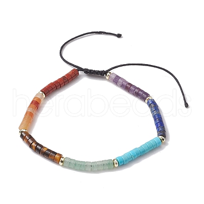 Natural Mixed Gemstone Braied Beads Btacelets for Women BJEW-JB10685-1