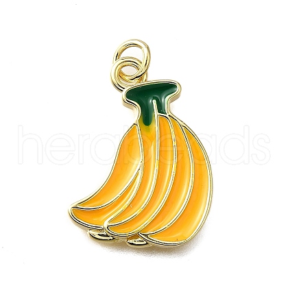 Brass Enamel Pendants KK-B136-07G-10-1
