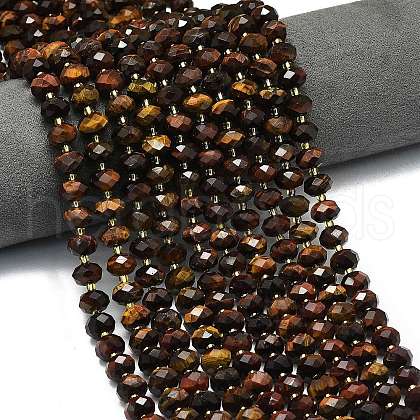 Dyed Natural Tiger Eye Beads Strands G-P573-A37-01-1