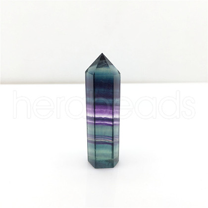 Point Tower Natural Fluorite Home Display Decoration PW23030655062-1