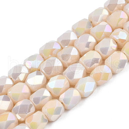 Electroplate Glass Beads Strands X-EGLA-N002-13-A11-1