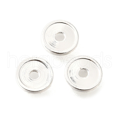 Flat Round Brass Beads KK-L230-04S-1