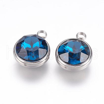 K9 Glass Rhinestone Pendants STAS-F123-26D-1