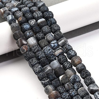Natural Weathered Agate Beads Strands G-G177-E19-04-1