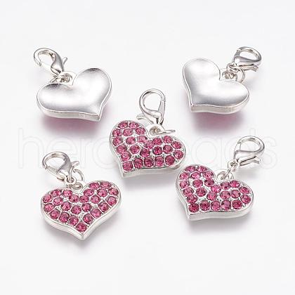 Alloy Rhinestone Pendants RB-C1386-A24P-1