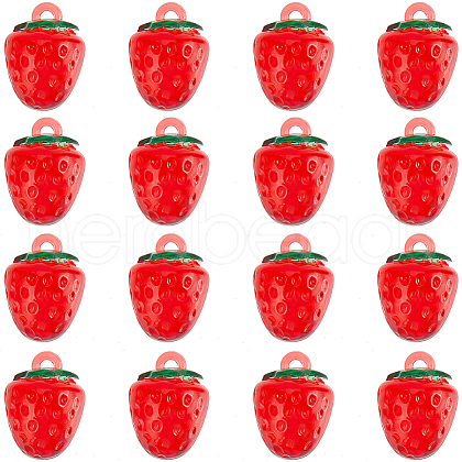 SUNNYCLUE 40Pcs Resin Imitation Fruit Pendants RESI-SC0003-18-1