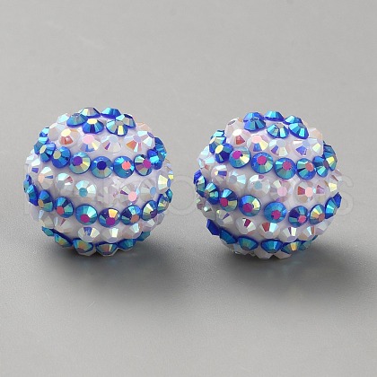 Resin Rhinestone Beads RB-WH0003-08M-1