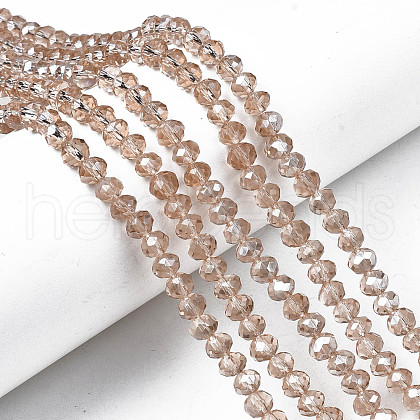Electroplate Glass Beads Strands EGLA-A034-T1mm-B24-1