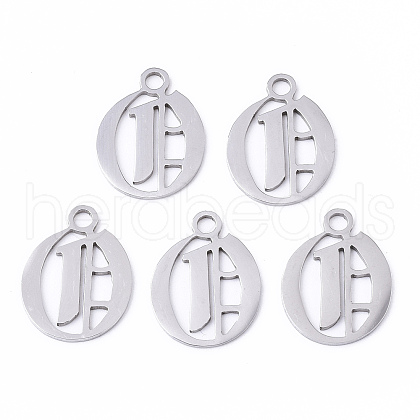 201 Stainless Steel Pendants STAS-N091-40O-1