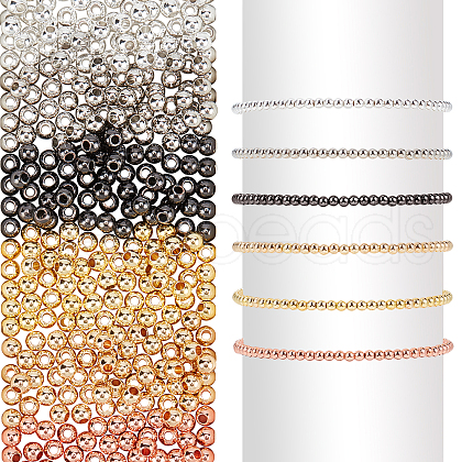   360Pcs 6 Style 2 Sizes Brass Beads KK-PH0001-71-WH-1