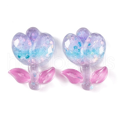 Transparent Epoxy Resin Flower Decoden Cabochons CRES-M034-01D-1