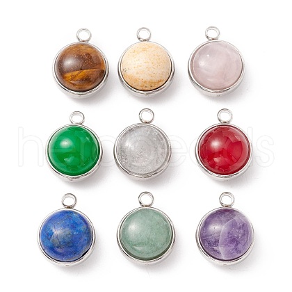 Natural Mixed Stone Pendants G-K325-02P-1