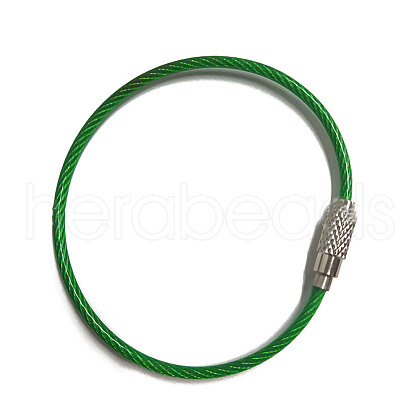 Stainless Steel Cable Wire Keychain AJEW-YWC0004-01E-1
