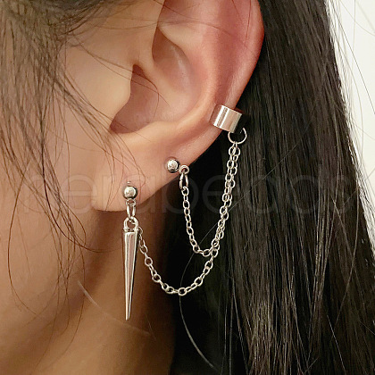 1 Pcs Alloy Cuff Earrings for Women WGFA45F-03-1