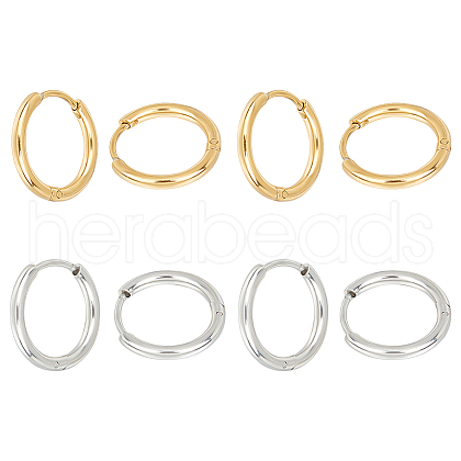 Unicraftale Unisex 304 Stainless Steel Hoop Earrings STAS-UN0002-57-1