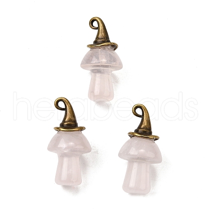Natural Rose Quartz Mushroom Pendants G-D311-02AB-05-1