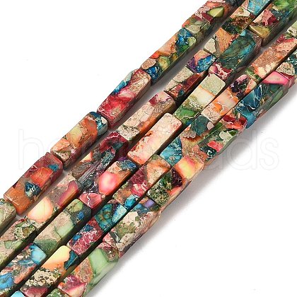 Dyed Natural Imperial Jasper Beads Strands G-H087-G01-01-1