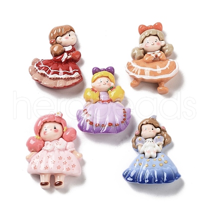 Opaque Resin Decoden Cabochons RESI-K035-09-1