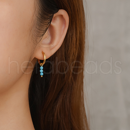 Stainless Steel Round Tassel Hoop Earrings XZ6750-2-1