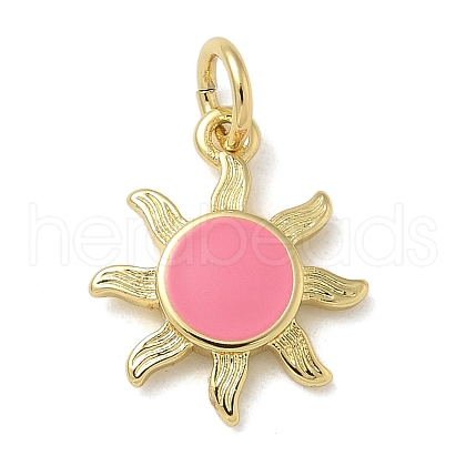 Rack Plating Brass Enamel Charms KK-K392-50G-01-1