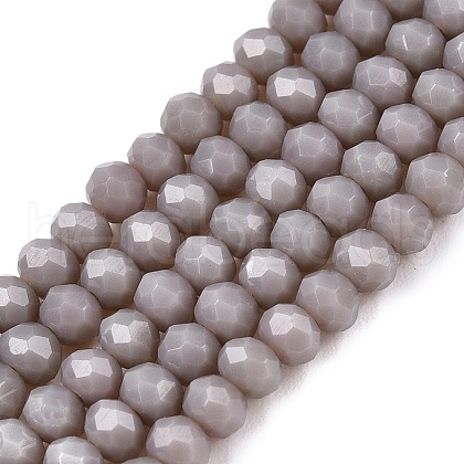 Opaque Solid Color Imitation Jade Glass Beads Strands EGLA-A044-P3mm-D10-1