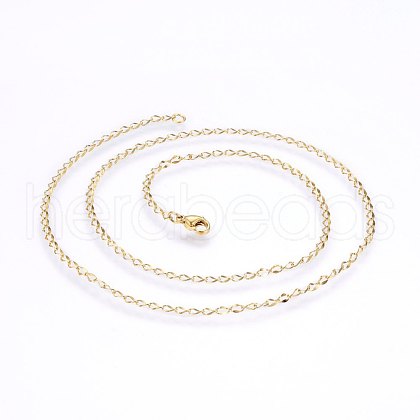 304 Stainless Steel Cable Chain Necklaces NJEW-P226-06G-01-1