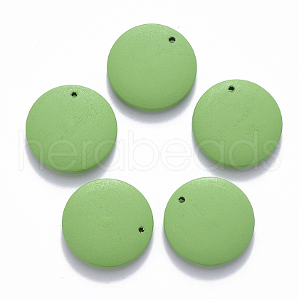 Painted Wood Pendants WOOD-Q040-018A-A05-1