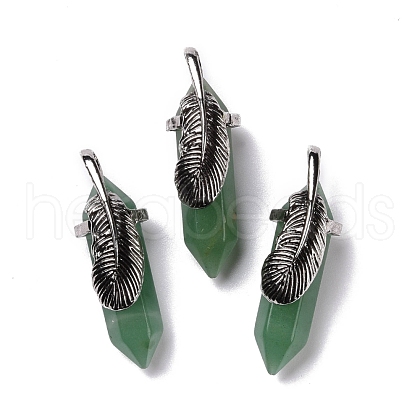 Natural Green Aventurine Pendants G-E059-04AS-02-1