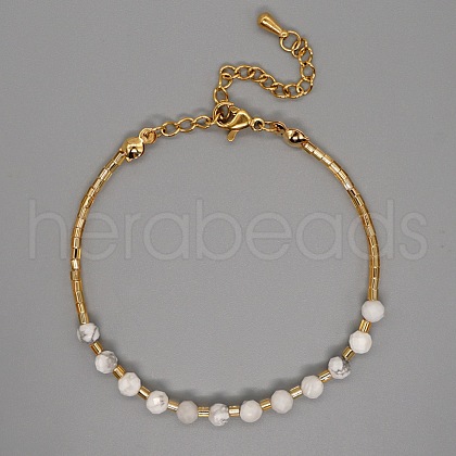 Bohemian Nepal Style Alloy Glass Beaded Bracelets TM0175-3-1