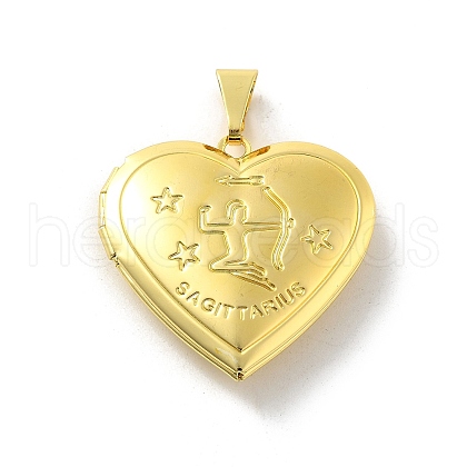Brass Locket Pendants KK-C092-25G-08-1
