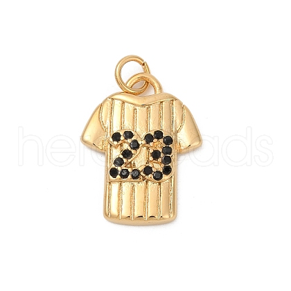 304 Stainless Steel Micro Pave Cubic Zirconia Pendants STAS-D305-02G-D-1
