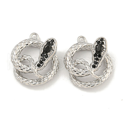Brass Micro Pave Cubic Zirconia Pendants KK-S386-23P-01-1
