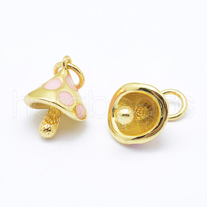 Brass Enamel Charms X-ZIRC-P067-04G-NR-1