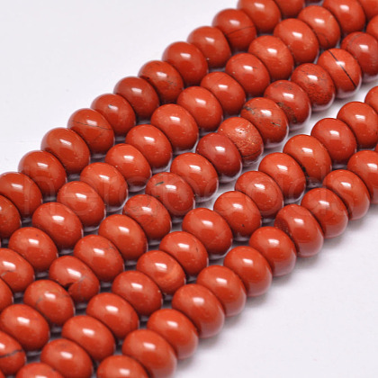 Natural Red Jasper Beads Strands G-F347-8x5mm-02-1