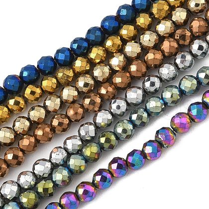 Electroplate Synthetic Non-magnetic Hematite Beads Strands G-A263-B01-03-1