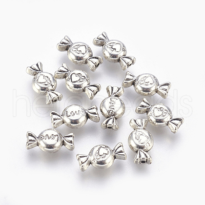 Tibetan Style Alloy Beads TIBEB-R035-AS-LF-1