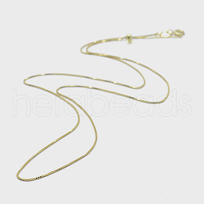 925 Sterling Silver Box Chain Necklaces STER-F039-45cm-13G-1